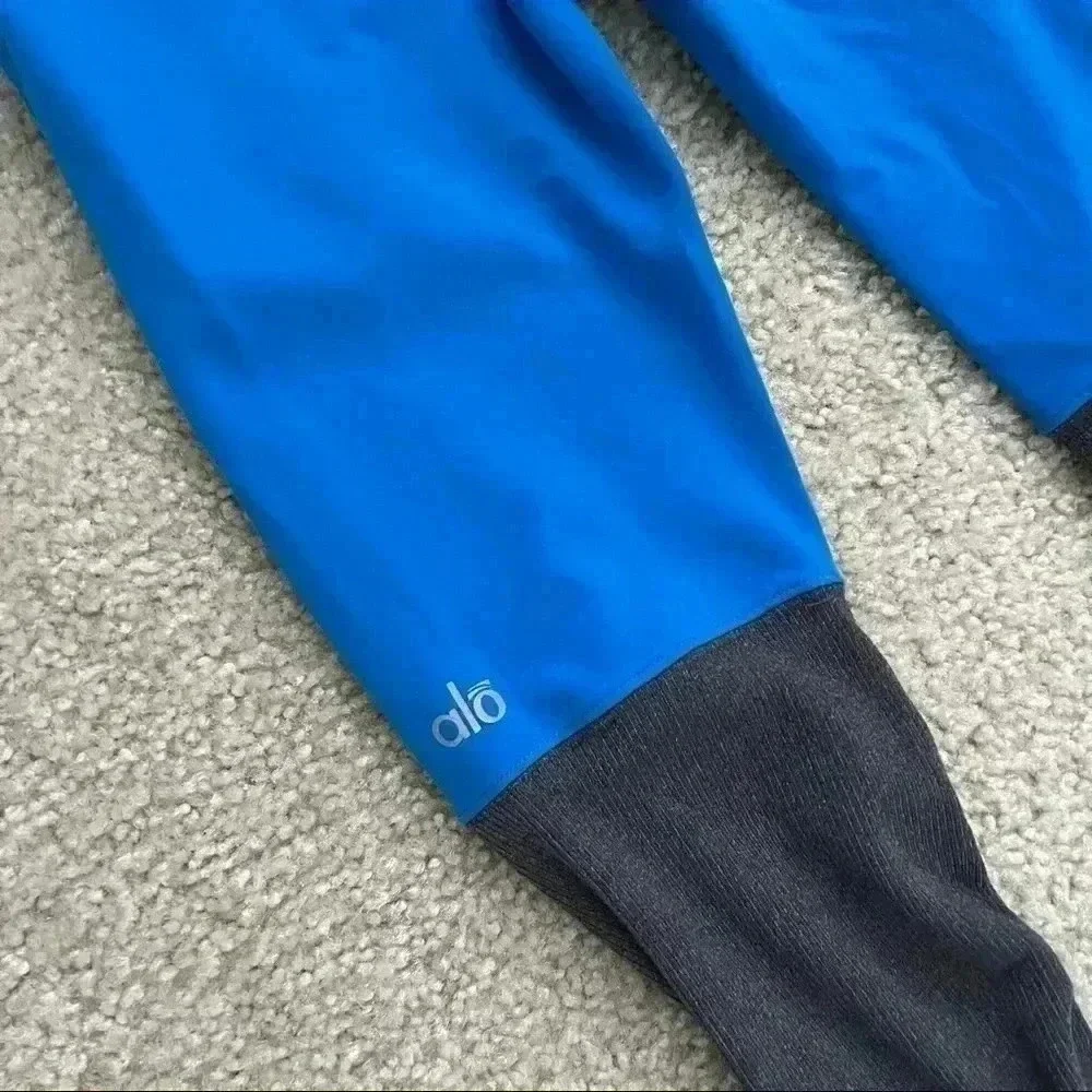 ALO YOGA Goddess Blue/Gray Active Workout Leggings Women’s Size Small
